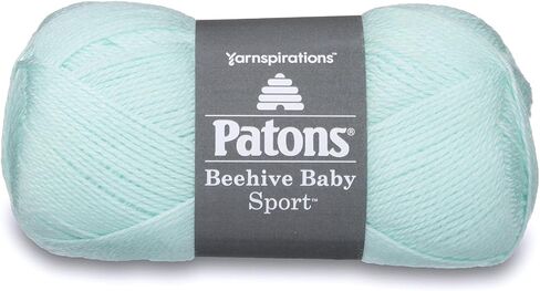 خيوط Patons Beehive Baby Sport باللون الأخضر الرقيق - 6 عبوات من 3.5 أونصة/100 جم - ألياف ممزوجة - 3 DK - 359 ياردة - الحياكة والكروشيه والحرف اليدوية in Kuwait