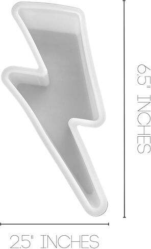 Lightning Bolt Silicone Freshie Mold | Size 2.5" Wide x 6.5" Long x 1.33" Deep | Lightning Bolt Freshie Mold | for Freshie, Soap, Resin, Candles in Saudi Arabia