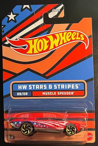 Hot Wheels 2022 HW Stars and Stripes Complete Set of 8 Diecast Vehicles from GRT01-956C Release in Saudi Arabia