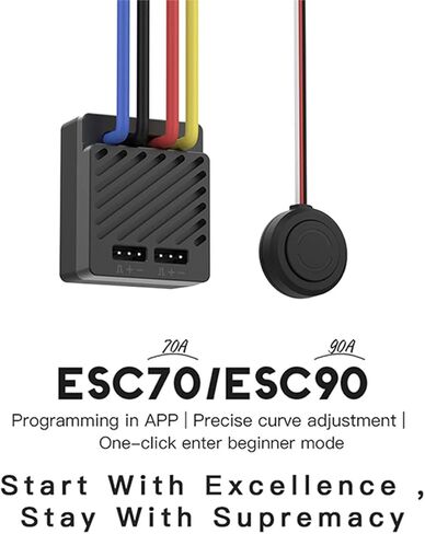ISDT ESC90 90A وحدة تحكم في السرعة الإلكترونية بمحرك مصقول مع فرامل مقاومة للماء RC سيارة بجولة في السيارة/العربات/الشاحنات/زاحف الصخور (ESC90-90A) in Kuwait