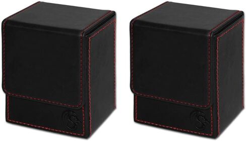 BCW Deck Case LX Premium Leatherette, Black (2-Pack) in Saudi Arabia