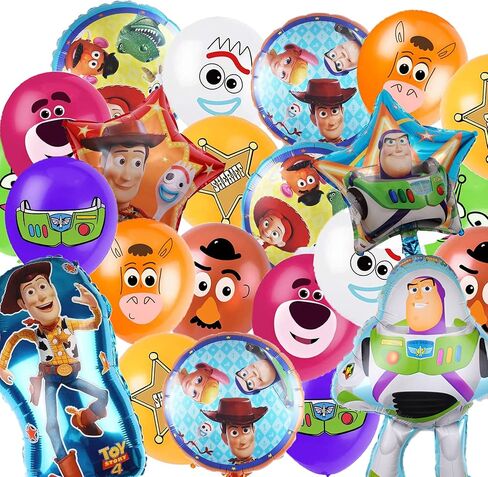Toy Inspired Story Party Decorations Balloons,36PCS Toy Inspired Story Birthday Party Balloons Set for Toy Inspired Story Party Supplies in Kuwait