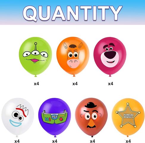 Toy Inspired Story Party Decorations Balloons,36PCS Toy Inspired Story Birthday Party Balloons Set for Toy Inspired Story Party Supplies in Kuwait