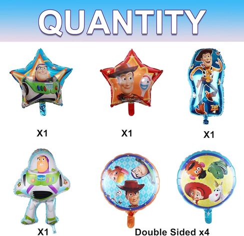 Toy Inspired Story Party Decorations Balloons,36PCS Toy Inspired Story Birthday Party Balloons Set for Toy Inspired Story Party Supplies in Kuwait