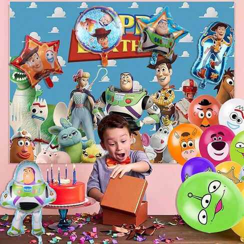 Toy Inspired Story Party Decorations Balloons,36PCS Toy Inspired Story Birthday Party Balloons Set for Toy Inspired Story Party Supplies in Kuwait