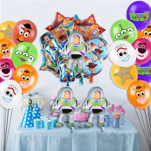Toy Inspired Story Party Decorations Balloons,36PCS Toy Inspired Story Birthday Party Balloons Set for Toy Inspired Story Party Supplies in Kuwait