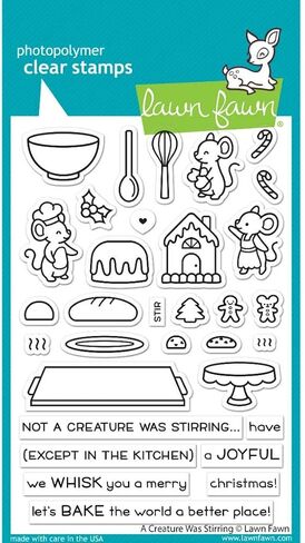 Lawn Fawn LF2415 A Creature was Stirring 4X6 Clear Stamp Set in Saudi Arabia