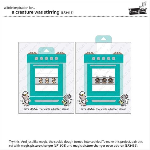 Lawn Fawn LF2415 A Creature was Stirring 4X6 Clear Stamp Set in Saudi Arabia