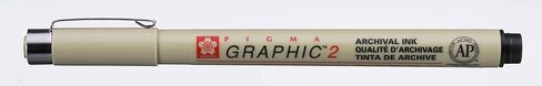 Sakura Pigma Graphic Pen 2.0mm Bulk Black in Saudi Arabia