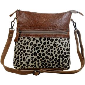 Myra Bag Dynamic Leopard Print female Cowhide Bag Upcycled Cowhide & Leather S-2836 in Kuwait
