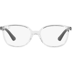 Ray-Ban Junior RY1598 Square Prescription Eyewear Frames, Transparent/Black/Demo Lens, 47 mm in Saudi Arabia