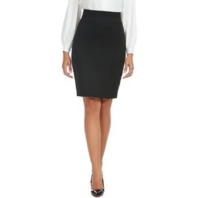 iChosy Women's Stretchy Knee Length High Waist Work Business Bodycon Midi Ponte Pencil Skirt