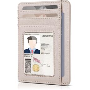 Teskyer Slim Wallet for Men, Minimalist Front Pocket RFID Blocking Leather Wallet Credit Card Holder for Men & Women in Saudi Arabia