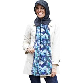 غطاء المطر Sprigs القابل للتعبئة مع وشاح شيفون مقاوم للماء - أسود in Kuwait