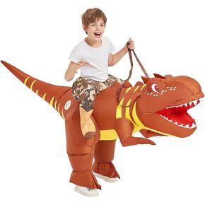 زي ديناصور قابل للنفخ من GOOSH مقاس أطفال لركوب الخيل تي ريكس زي الديناصور المنفوخ لحفلات الهالوين التنكرية in Kuwait