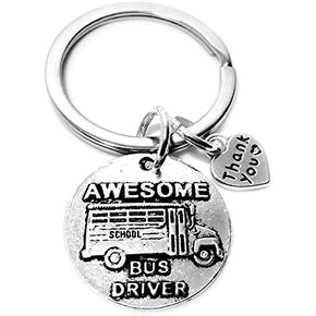 Awesome Bus Driver Keychain,Appreciation Gift Keychain,School Bus Driver Gift,Employee Appreciation Gift,Coworker Gift,Thank You Gift in Saudi Arabia