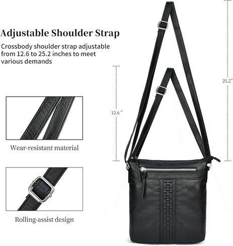 ibeacos Crossbody Handbags & Purses for Women -Soft PU Leather Shoulder Bag Ladies Crossbody Purse and Women's Shoulder Handbags in Kuwait