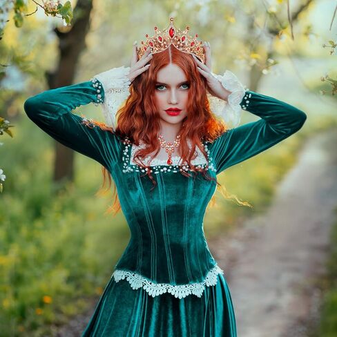 Hicarer 3 Pieces Baroque Queen Crown Set, Tiara Earrings Necklace Crystal Headband Tiaras and Crowns for Women Bridal Wedding Jewelry Halloween Prom Birthday Party Hair Costume Accessories in Kuwait