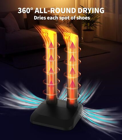 NESOVI Upgraded Electric Boot Dryer : Silent Shoe Dryers with Anti-Clog | Convenient Boot Dryer for Work Boots with Overheat Protection, Quick Drying Garment Dryer with Heat Blower for Ski Boots Sneak in Saudi Arabia