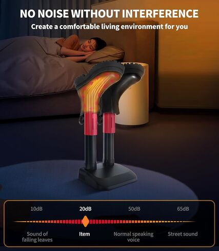 NESOVI Upgraded Electric Boot Dryer : Silent Shoe Dryers with Anti-Clog | Convenient Boot Dryer for Work Boots with Overheat Protection, Quick Drying Garment Dryer with Heat Blower for Ski Boots Sneak in Saudi Arabia