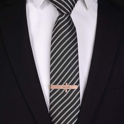2 Inch Cross Tie Clips for Men, Tie Bar for Men's Skinny Necktie, Mens Accessories on Wedding Day or Going to Church. in Saudi Arabia