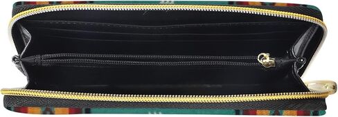 Wanyint Navajo Wallet Women RFID Blocking Purse Cell Phone Pouch Native American Handbag Outdoor Travel Zip Around Long PurseBoho Southwestern Aztec Tribal Stripe Ethnic Geometric Green Red Gift Box in Kuwait