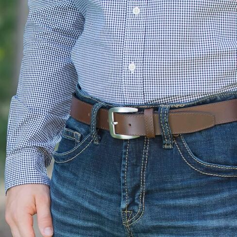 Casual Belt - Genuine Leather Belt with Certified Nickel Free Buckle in Kuwait