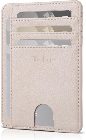 Teskyer Slim Wallet for Men, Minimalist Front Pocket RFID Blocking Leather Wallet Credit Card Holder for Men & Women in Kuwait