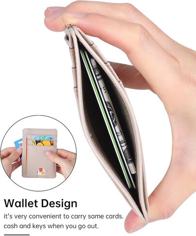 Teskyer Slim Wallet for Men, Minimalist Front Pocket RFID Blocking Leather Wallet Credit Card Holder for Men & Women in Kuwait