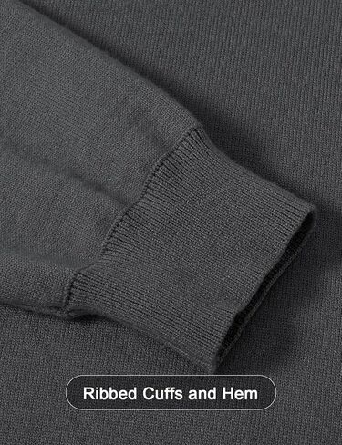 سترة BGOWATU الرجالية بلوفر ربع سحاب مخطط بولو سترة بياقة للخريف والربيع والشتاء in Kuwait