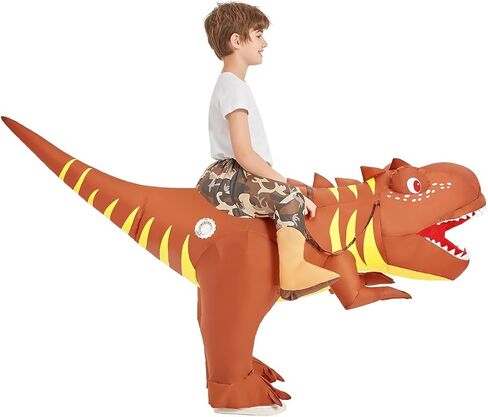 زي ديناصور قابل للنفخ من GOOSH مقاس أطفال لركوب الخيل تي ريكس زي الديناصور المنفوخ لحفلات الهالوين التنكرية in Kuwait