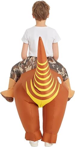 زي ديناصور قابل للنفخ من GOOSH مقاس أطفال لركوب الخيل تي ريكس زي الديناصور المنفوخ لحفلات الهالوين التنكرية in Kuwait