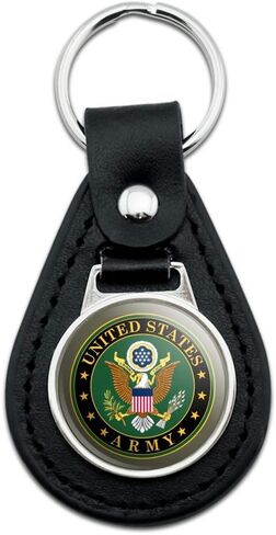 GRAPHICS & MORE Black Leather U.S. Army United States Army Eagle Logo Keychain in Saudi Arabia