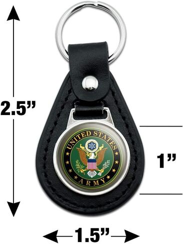 GRAPHICS & MORE Black Leather U.S. Army United States Army Eagle Logo Keychain in Saudi Arabia
