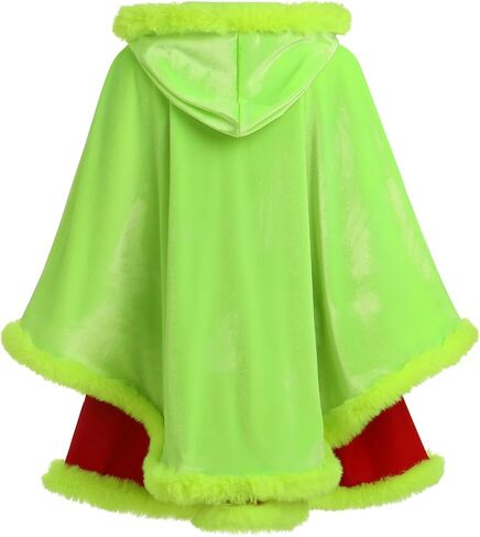 IMEKIS Christmas Family Matching Outfits for Women Baby Girl Plaid Dress with Cloak Cape Halloween Cosplay Santa Outfit in Saudi Arabia
