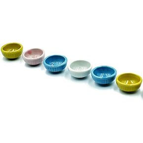 10 Mixed 4 Colour Cearmic Plate Dish Bowl Dollhouse Miniatures Food Kitchen Size L by 1 Shop for You No 36 in Saudi Arabia