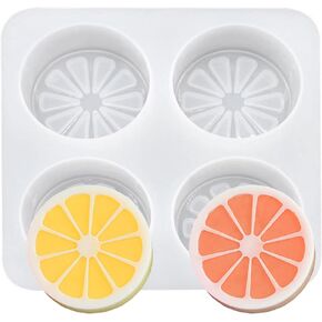 او ان ان بي ان ان 4 تجاويف على شكل برتقالي، قوالب صابون يدوية الصنع ثلاثية الابعاد على شكل ليمون، قالب كيك على شكل برتقال، قالب شوكولاتة ليمون للحرف اليدوية والشموع المعطرة وراتنج الايبوكسي والفخار in Kuwait