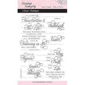 ختم ببساطة واضح Stamps كلمة الله - الحرف الدينية المسيحية ورقة 4x6 - 8 قطع