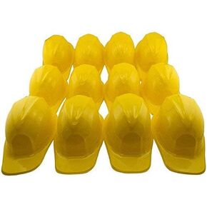 Ifavor123 Pack of 12 Birthday Party Dress Up Yellow Soft Plastic Construction Novelty Hats in Kuwait