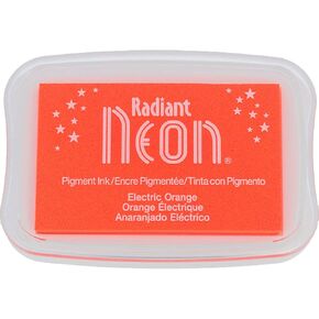Tsukineko NR-000-72 Radiant Neon Ink Pad, Electric Orange