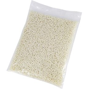 INSPIRELLE 1200pcs 8mm White Art Faux Pearl Beads ABS Round Loose Spacer Beads for DIY Craft Necklaces Bracelets Jewelry Making