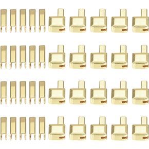 uxcell 20Sets Zipper Repair Kits, 3 Retainers Box & Insertion Pins, Metal Latch Sliders for Bags Coats Open-end Zippers Replacing, Bronze Tone