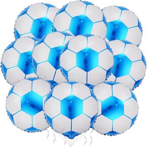 10 Pack 18 Inch Basketball Foil Balloons Helium Metallic Mylar Balloons for Birthday Party Sports Theme World Cup Party Decorations