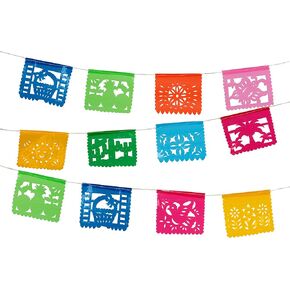 لافتة بيكادو من الورق الممتلئ بالأمنيات I Mini Tissue مطبوع عليها Papel Mexican Papel Picado I Toda Ocasion I متعددة الألوان 121.92 سم طويلة 10 لوحات صغيرة مثالية للمبزيح والحرف اليدوية وما إلى ذلك in Saudi Arabia