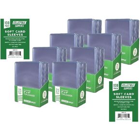 200 Standard 3" x 4" Toploaders and 200 Soft Penny Card Sleeves Package for Single Sports Trading Cards Toploaders for Sportcards Card Collecting