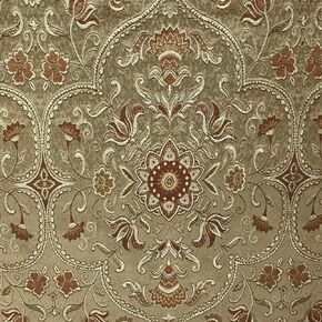 Decora Furnishings Moroccan Ornate Design Luxurious Classic Jacquard Fabric for Upholstery, Window Treatments, Craft Projects - Width 54 inches - Fabric by The Yard (Silver Rust) in Saudi Arabia