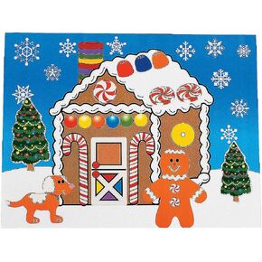 DIY Gingerbread House Sticker Scenes (12 Paper Backgrounds and 12 Sticker Sheets) in Saudi Arabia