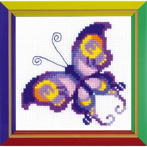 RIOLIS Counted Cross Stitch Kit 5"X5"-Amethyst Butterfly (10 Count) -RHB171 in Kuwait