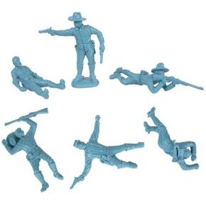 Civil War Dismounted Cavalry with Casualties Plastic Army Men: 12 piece set of LIGHT BLUE 54mm Figures - 1:32 scale in Saudi Arabia