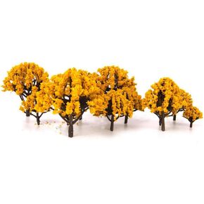 20 Pcs Model Trees Plastic Miniature Trees for Micro Landscape Train Scenery Decor Artificial Tree Diorama Supplies